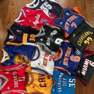 13 Kids NBA Jerseys - Various Sizes